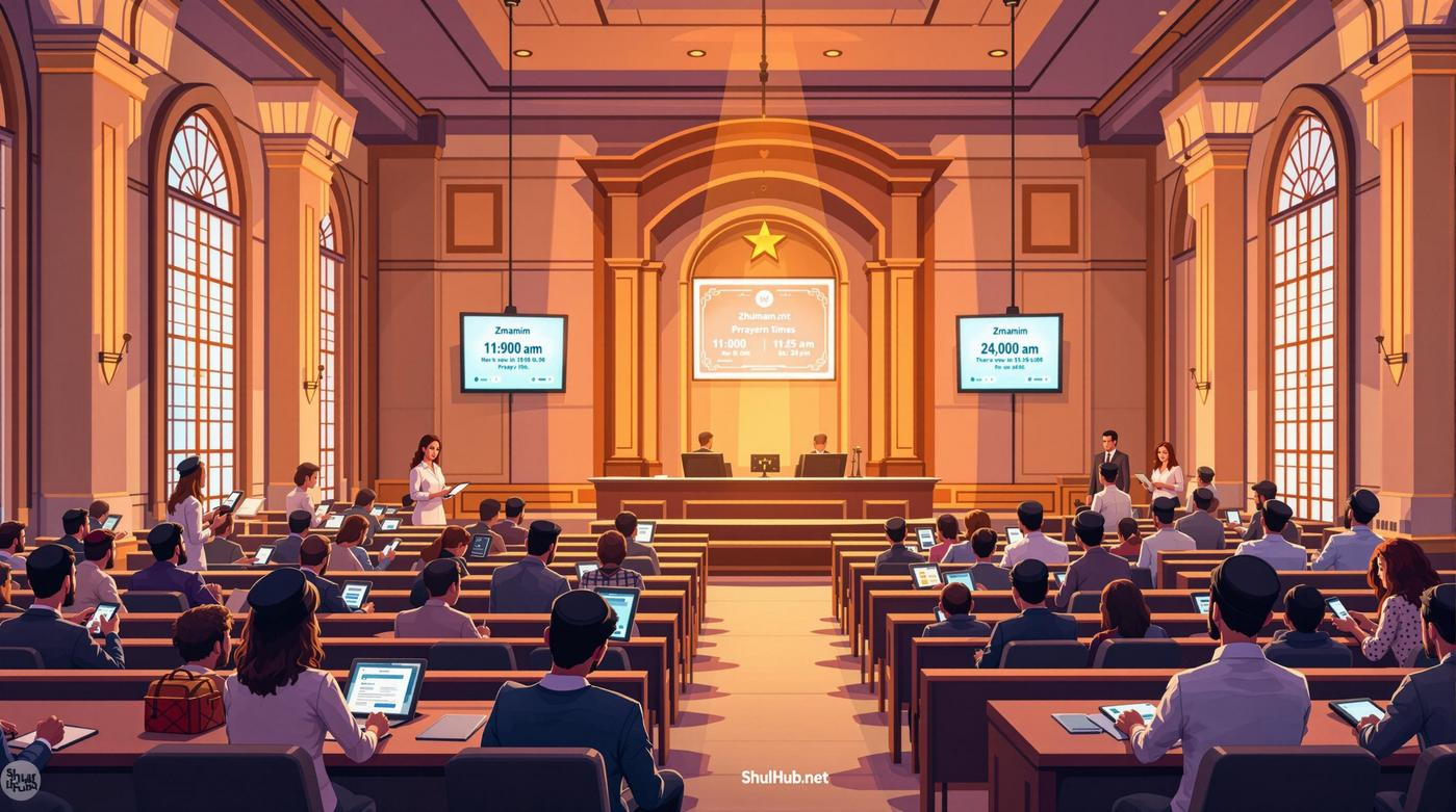 Featured image for Synagogue Tech Trends in Prayer Time Management with Synagogue Zmanim Software